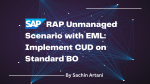 SAP RAP Unmanaged Scenario with EML: Implement CUD on Standard BO