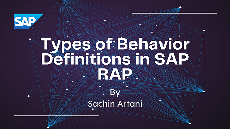 Types of Behavior Definitions in SAP RAP