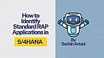 How to Identify Standard RAP Applications in S/4HANA