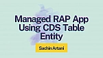 Managed RAP App Using CDS Table Entity