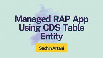 Managed RAP App Using CDS Table Entity