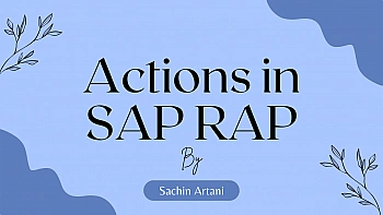 Actions in SAP RAP