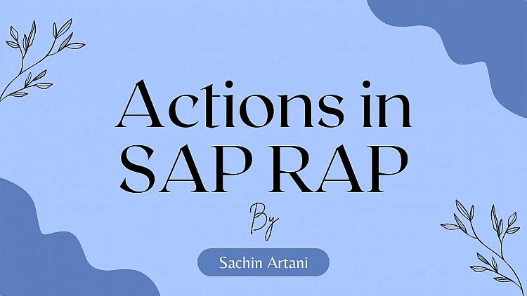 Actions in SAP RAP