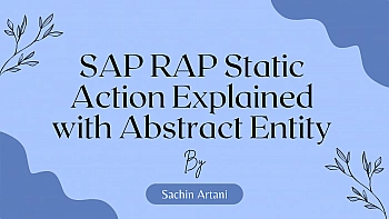 SAP RAP Static Action Explained with Abstract Entity