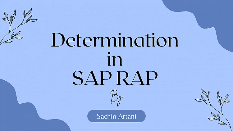 Understanding Determination in SAP RAP