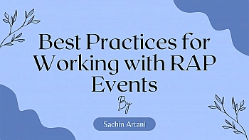 Best Practices for Working with RAP Events