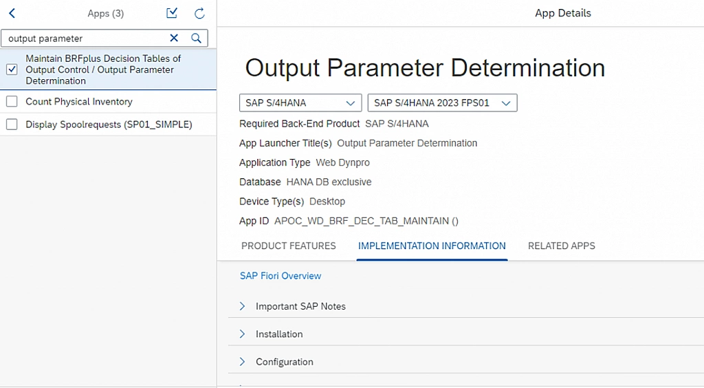 SAP Fiori library - OPD