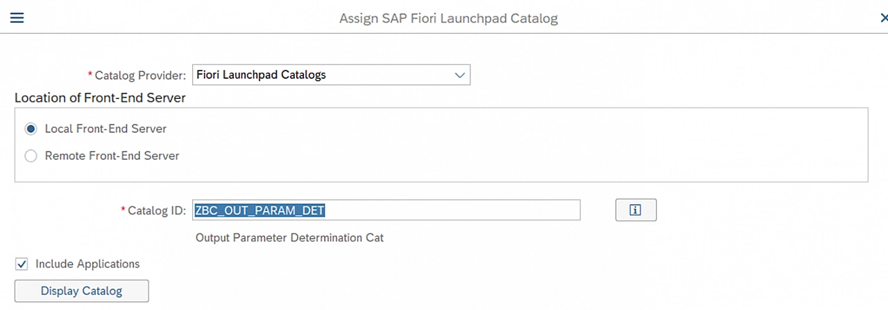 Custom Catalog adding to role