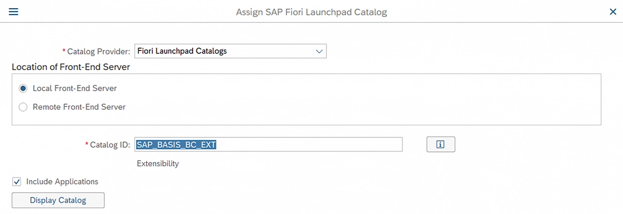 Assign Business Catalog to role