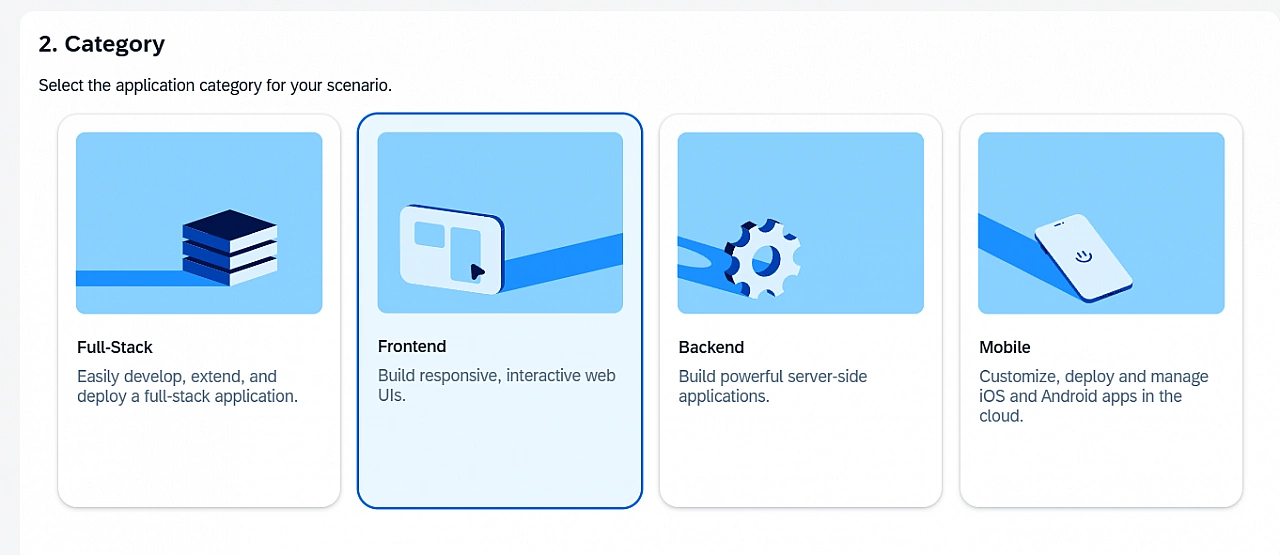 SAP Build App Category