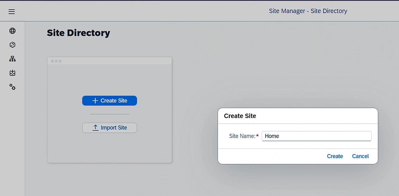 Create a Site