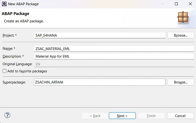 Create package