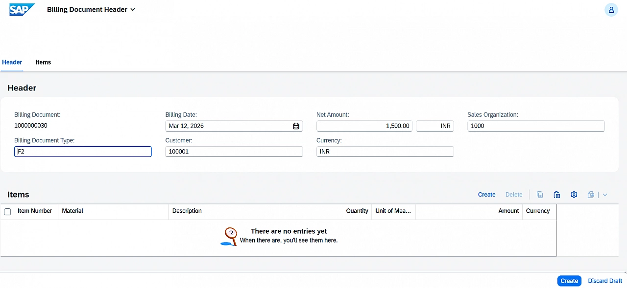 instance created using factory action
