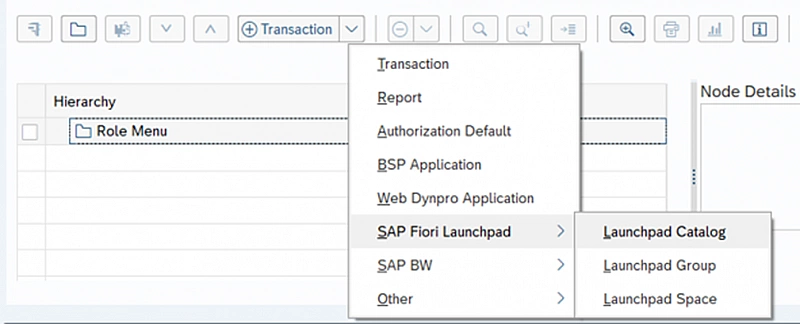Launchpad Catalog adding to role
