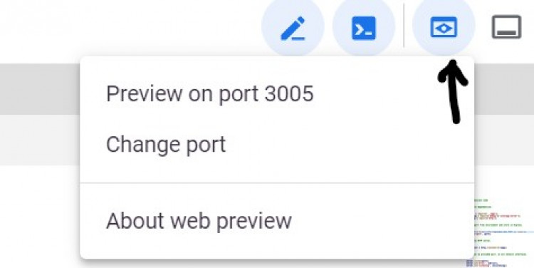 Preview app in google cloud console