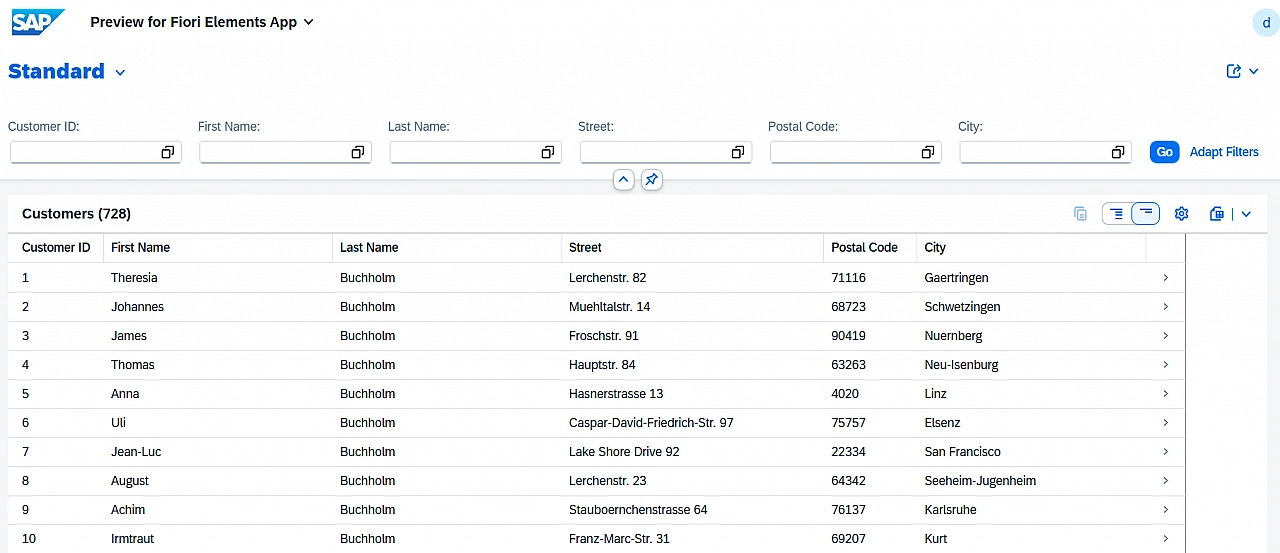  Custom Entity list report