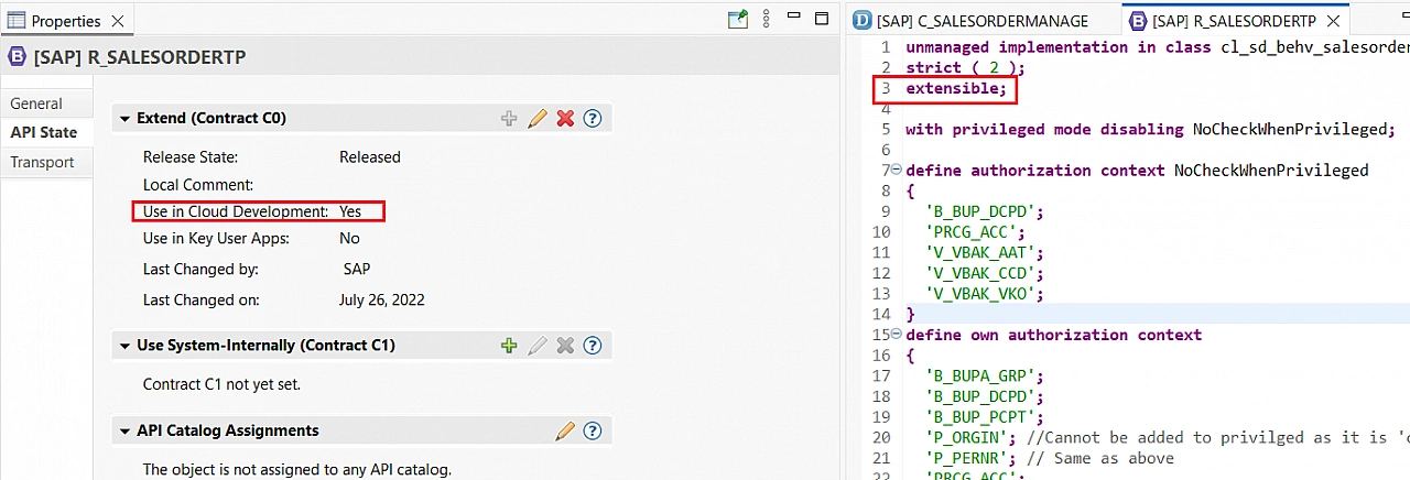 BDEF extensibility