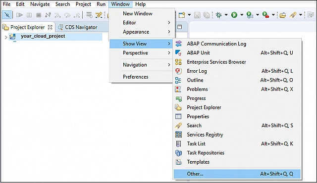 Open abapGit Perspective